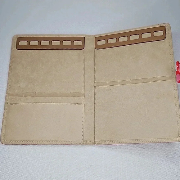 Stella & Dot Pink and Red Leather Jewelry Travel and Display Binder - Picture 2 of 15